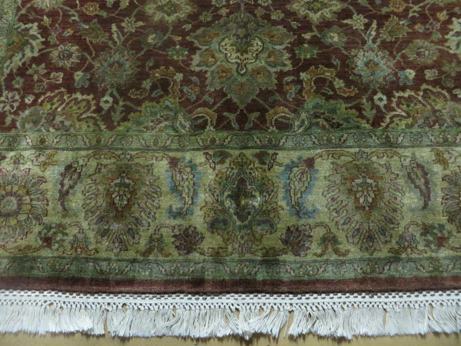 6' X 9' Handmade India Floral Oriental Wool Rug Carpet Tea Wash Red Hand Knotted