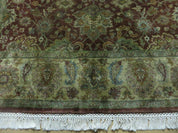 6' X 9' Handmade India Floral Oriental Wool Rug Carpet Tea Wash Red Hand Knotted