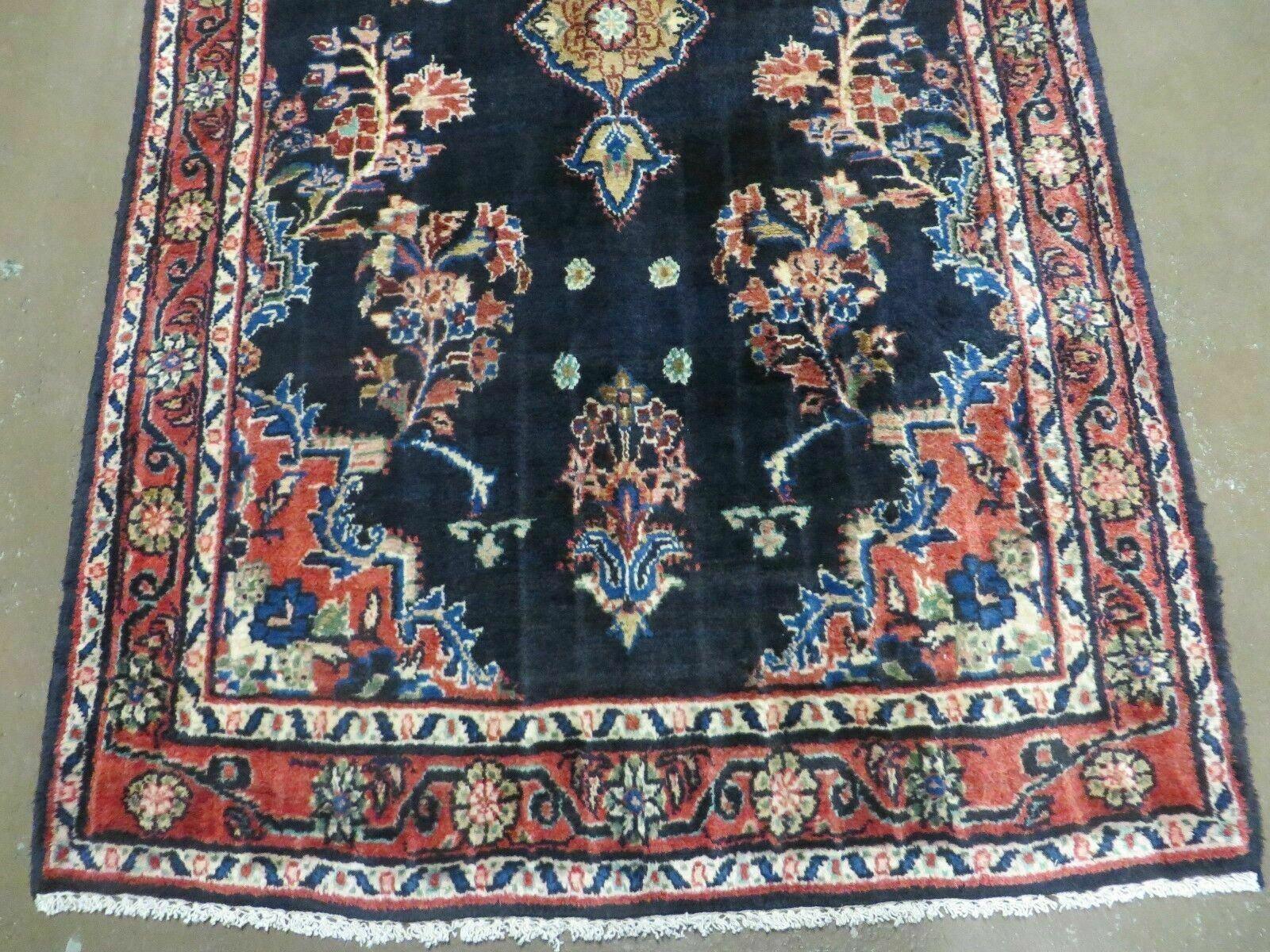 Persian Runner Rug 4x11, Navy Blue Antique Lilihan Runner