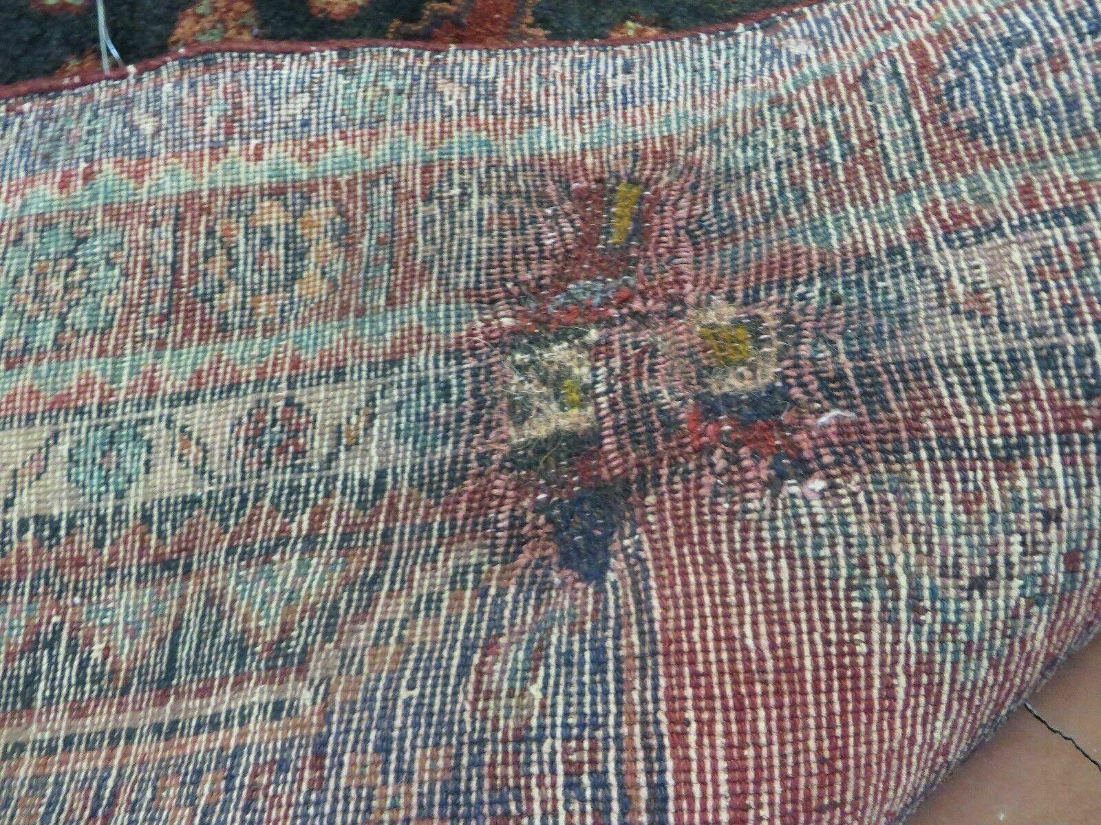 4' X 9' Antique Handmade Turkish Tribal Oriental Geometric Wool Rug # 605