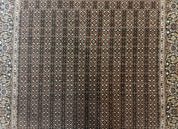 Persian Tabriz Rug 5x7, Black, Allover Pattern