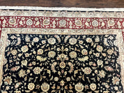 Black Pak Persian Rug 8x10, Floral Allover