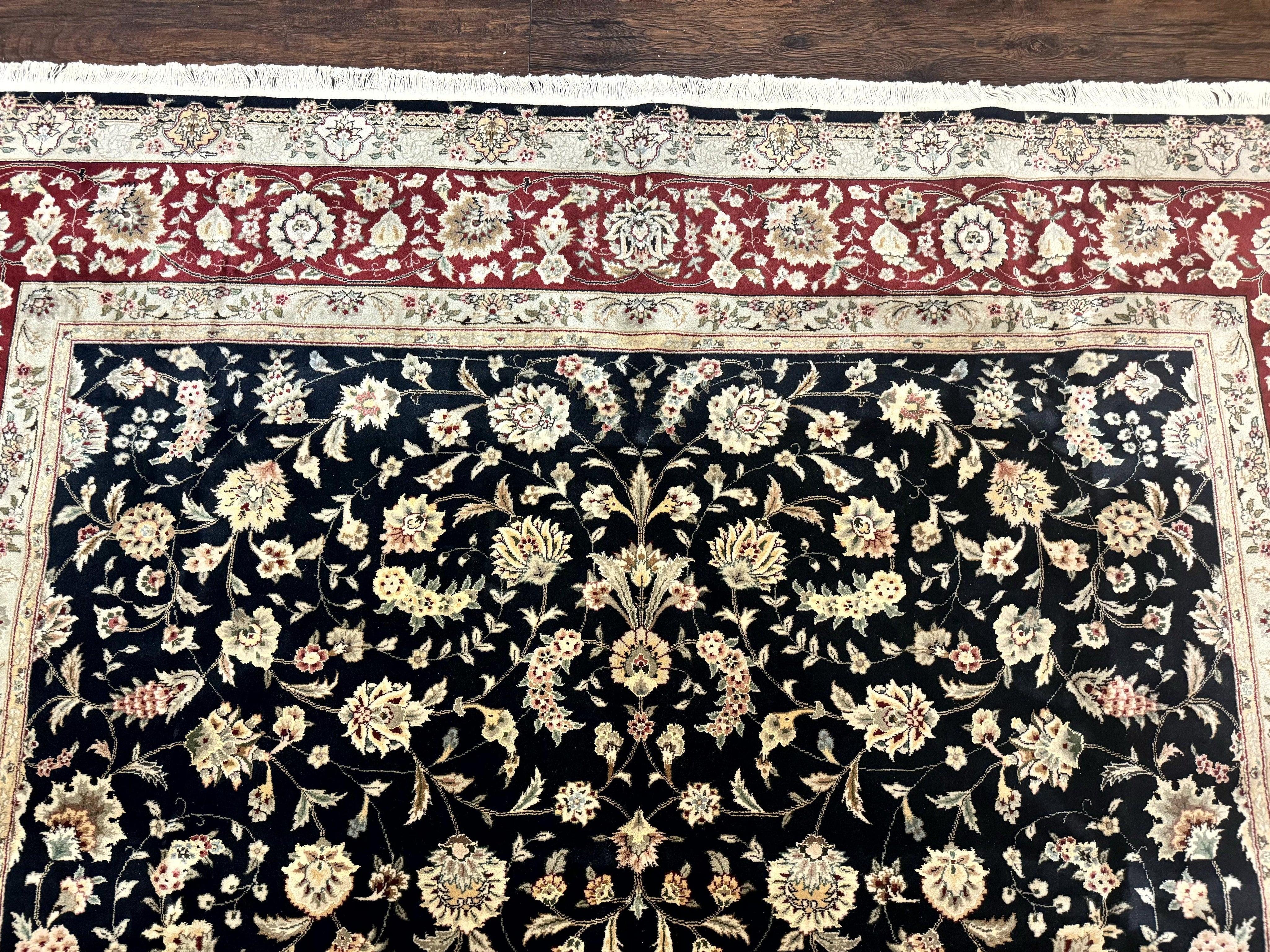 Black Pak Persian Rug 8x10, Floral Allover