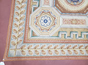 New Chinese Needlepoint Rug 8x14 - 9x14, French European Panel Design, Elegant Dining Room Rug, Flatweave Hand Woven Carpet, Handmade, Wool