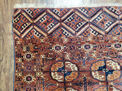 4x7 Antique Yamud Rug Russian Rug Turkoman Rug Fine Weave Rug