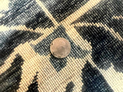 Sino Persian Rug 6x9, Hand Knotted Wool Carpet, Floral Allover, Blue Cream-Tan