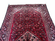 5.5 X 10 Antique Handmade Wool Tribal Gallery Rug All Over Red Runner Corridor