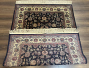 Sino Persian Rug 4x6, Navy Blue and Cream, Floral Allover Oriental Carpet