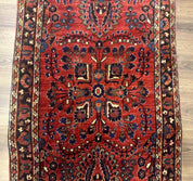 Small Red Persian Sarouk Rug 2.7 x 4.9, Floral, Antique