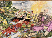 Persian Tabriz Pictorial Rug 5x3, Hafez Poetry In Border, Very Fine Hand Knotted Carpet, Wall Hanging Wool Oriental Carpet 3x5, Highly Detailed