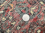 Antique Persian Tribal Rug 4x7, Wool Handmade 1920s Carpet, Red Blue, Persian Hamadan Rug