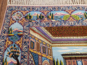 Persian Isfahan Pictorial Rug 3x5 – Kork Wool on Silk