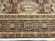 Room Sized Oriental Rug 10x11, Power Loomed Carpet, Tan Brown, Unique Loom