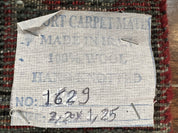 Antique Persian Tribal Rug 4x7, Red, Geometric Medallion, Handmade, Wool, Persian Zanjan Rug