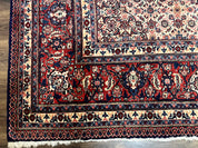 Persian Tabriz Rug 11x14 Navy Blue Herati Wool Carpet