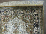 3' X 5' Fine Handmade Chinese Silk Rug Deer Birds Hand Knotted One Of A Kind