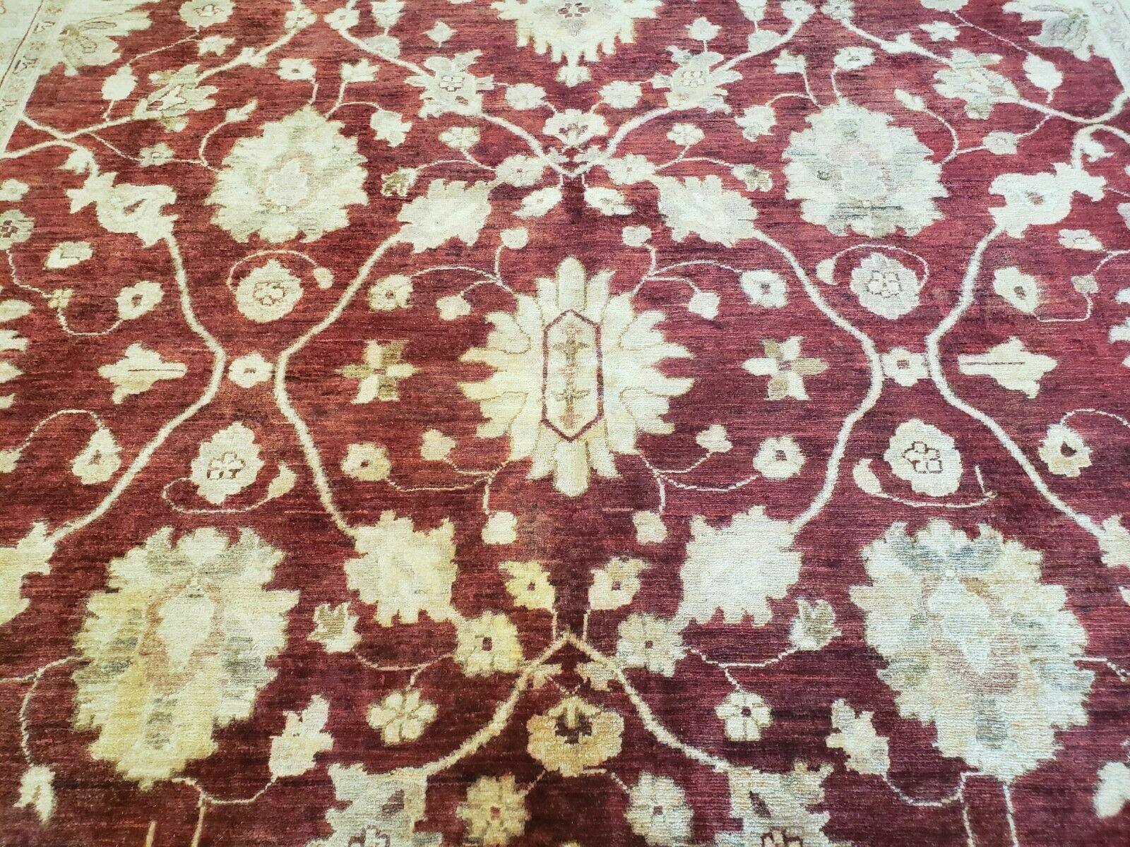 8' X 10' Handmade Peshawar Floral Oriental Wool Rug Hand Knotted Carpet Nice