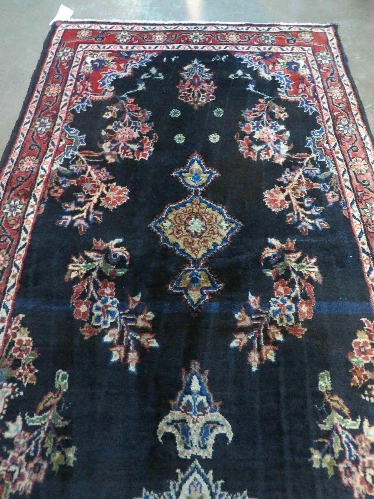 Persian Runner Rug 4x11, Navy Blue Antique Lilihan Runner
