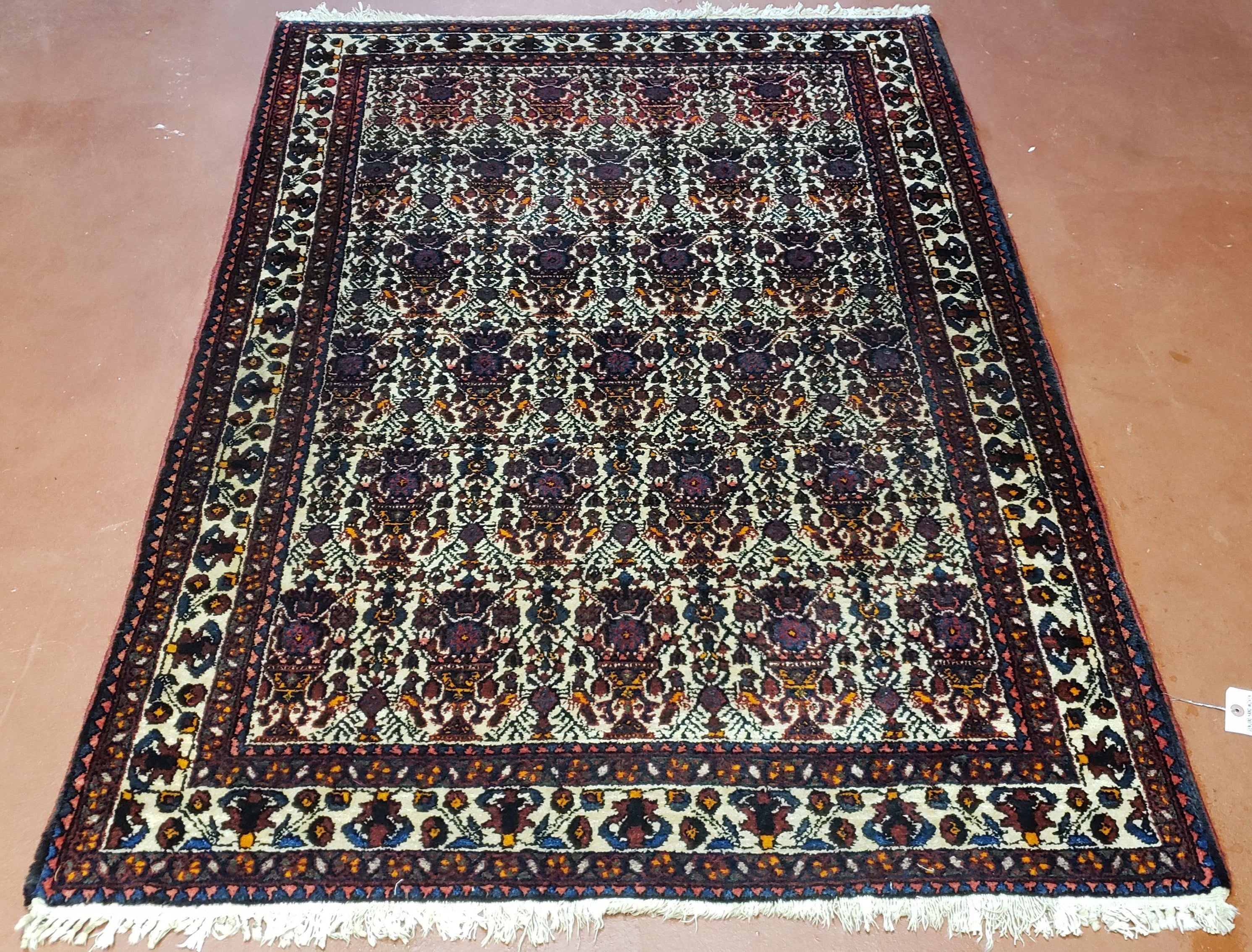 Persian Afshar Rug 3.6 x 5, Zili Sultan Pattern, Wool