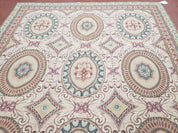 New Needlepoint Rug, 6x9 Needlepoint Carpet, Flatweave Rug, Vicotorian French European English Decor, Elegant Rug for Living Room, Handmade