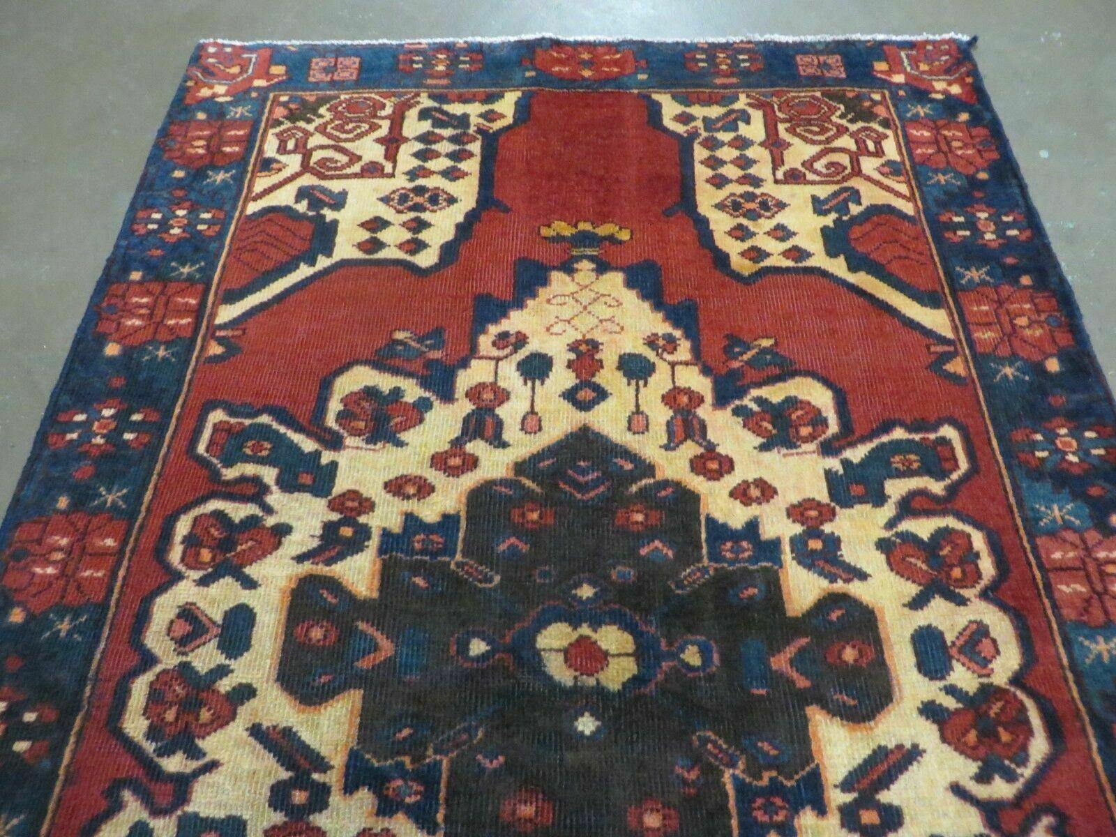 4' X 7' Antique 1920 Handmade Turkish Wool Rug Veg Dye Nice