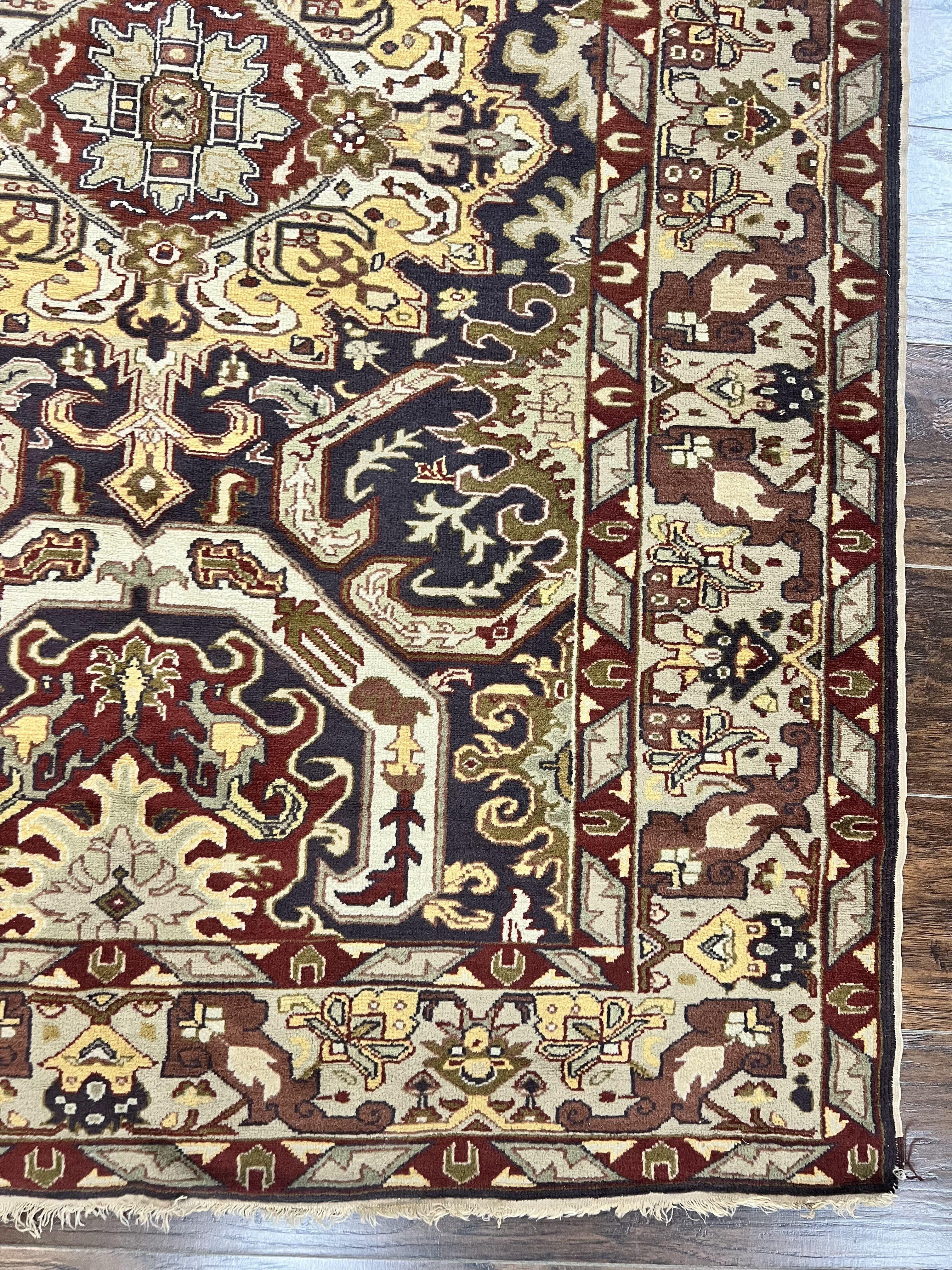 Antique Caucasian Rug, Kuba Seychour Rug, Handmade Wool Oriental Carpet, Azerbaijan Rug