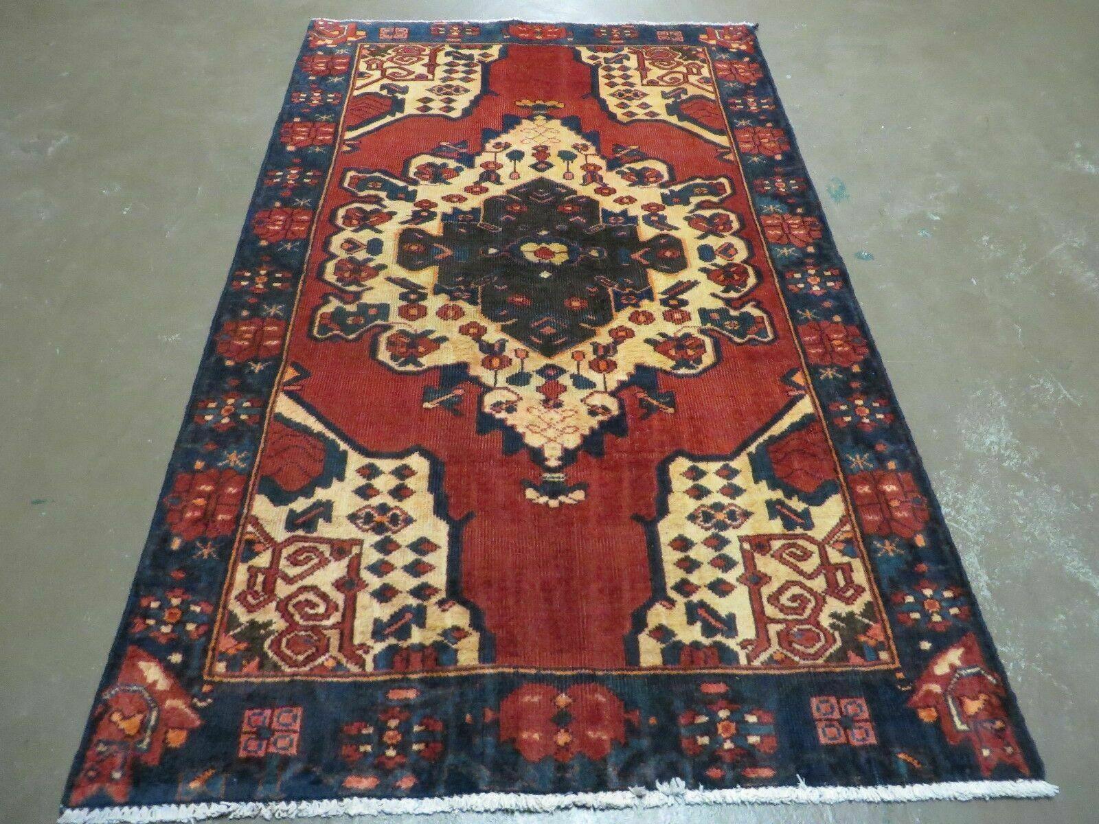 4' X 7' Antique 1920 Handmade Turkish Wool Rug Veg Dye Nice