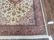 4x6 Handmade Top Quality Pakistani Floral Wool Rug Veg Dyes Carpet Beige Salmon