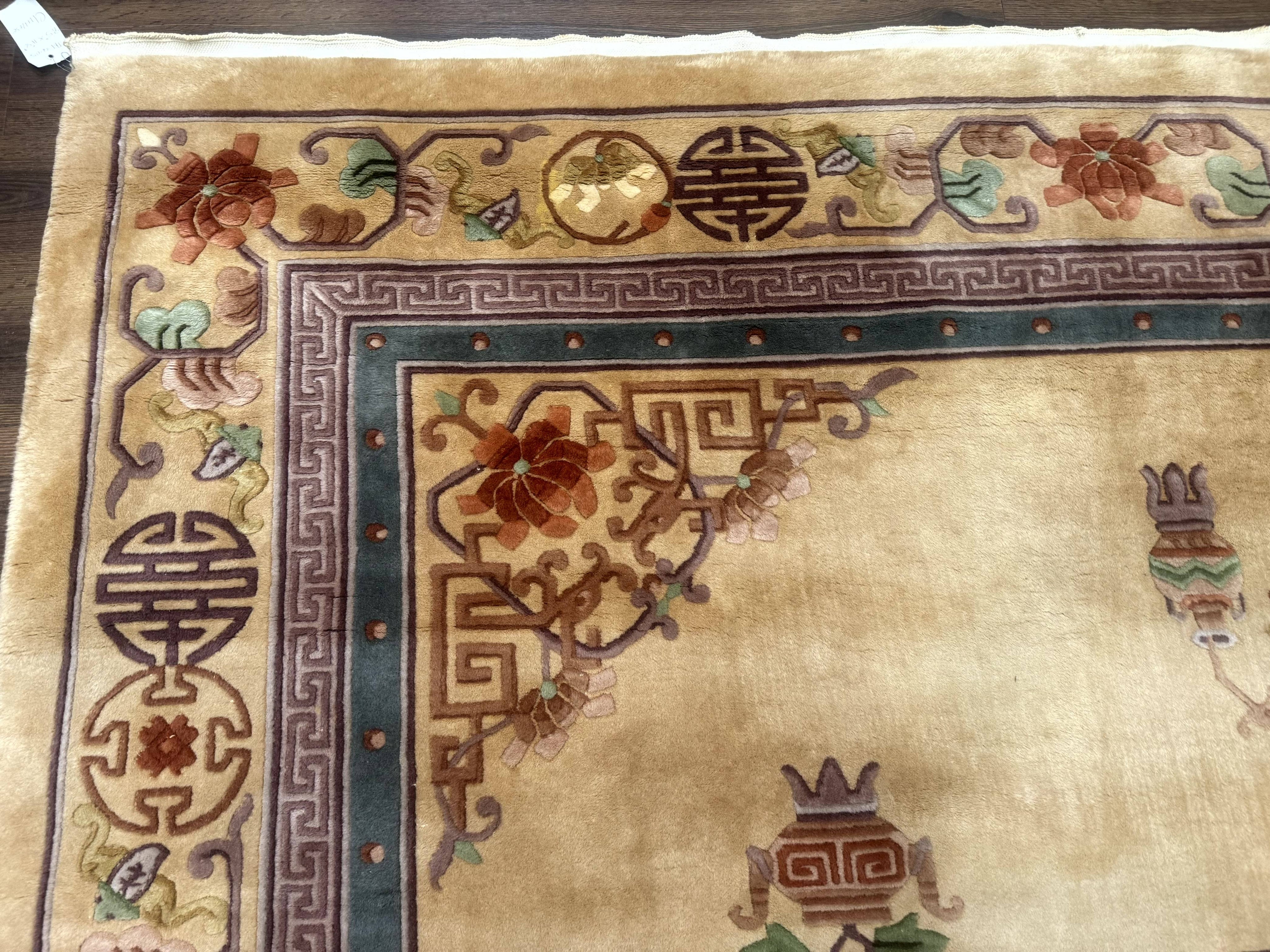 Chinese Wool Rug 8x12, Chinese 90 Line Rug