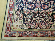 4' X 6' Antique Handmade India Floral Oriental Wool Rug Carpet Organic Blue