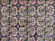 Persian Turkoman Rug 4x6, Wool Hand Knotted Antique Bokhara Carpet, Red Pink, Handmade Tribal Oriental Rug 4 x 6 ft