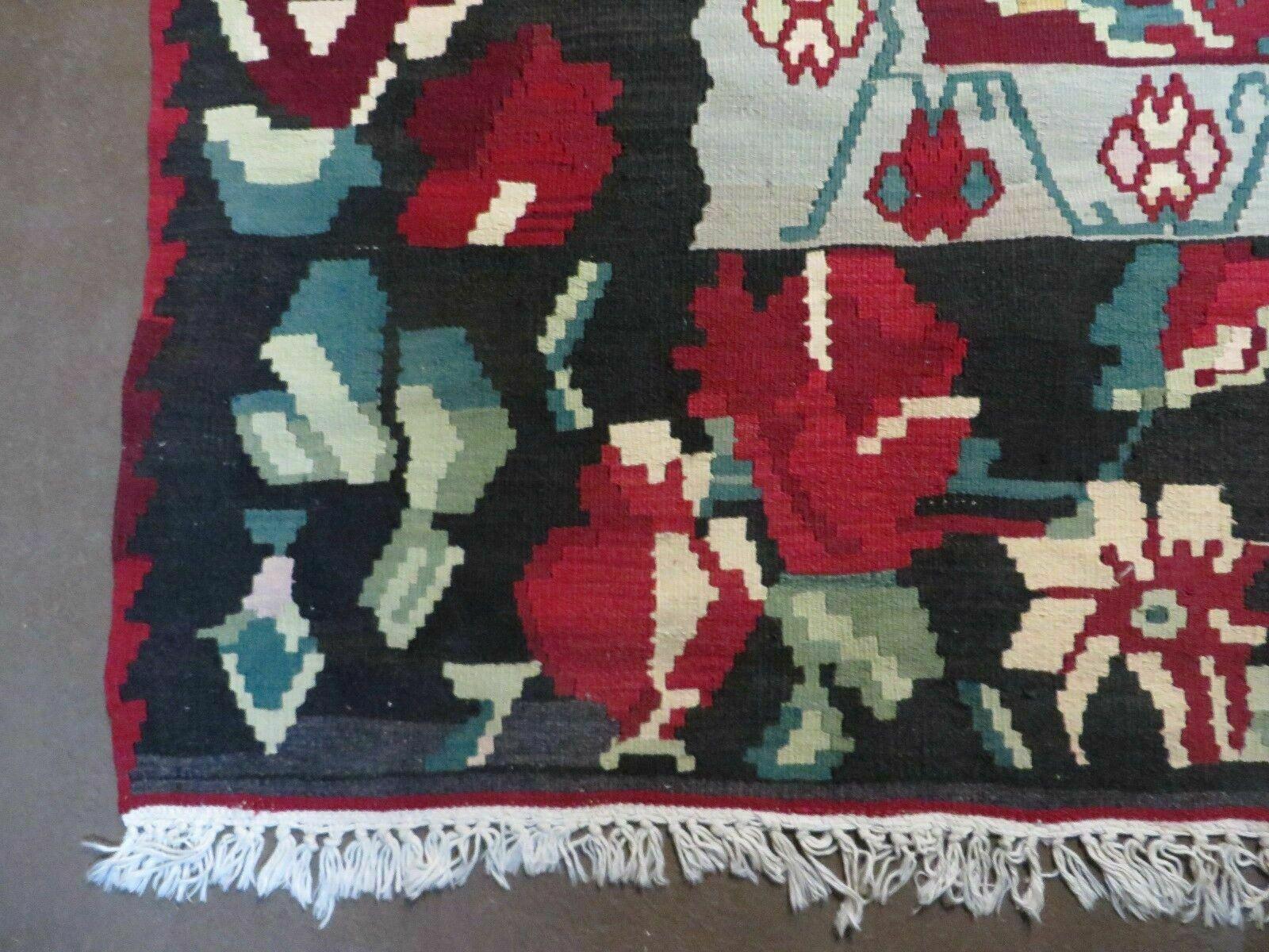 8' X 11' Karabagh Kilim Handmade Flat Weave Wool Rug Vegi Organic Dyes Nice