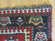 3' 3" X 10' Hand-Knotted Antique Handmade Caucasian Kazak Wool Runner Rug