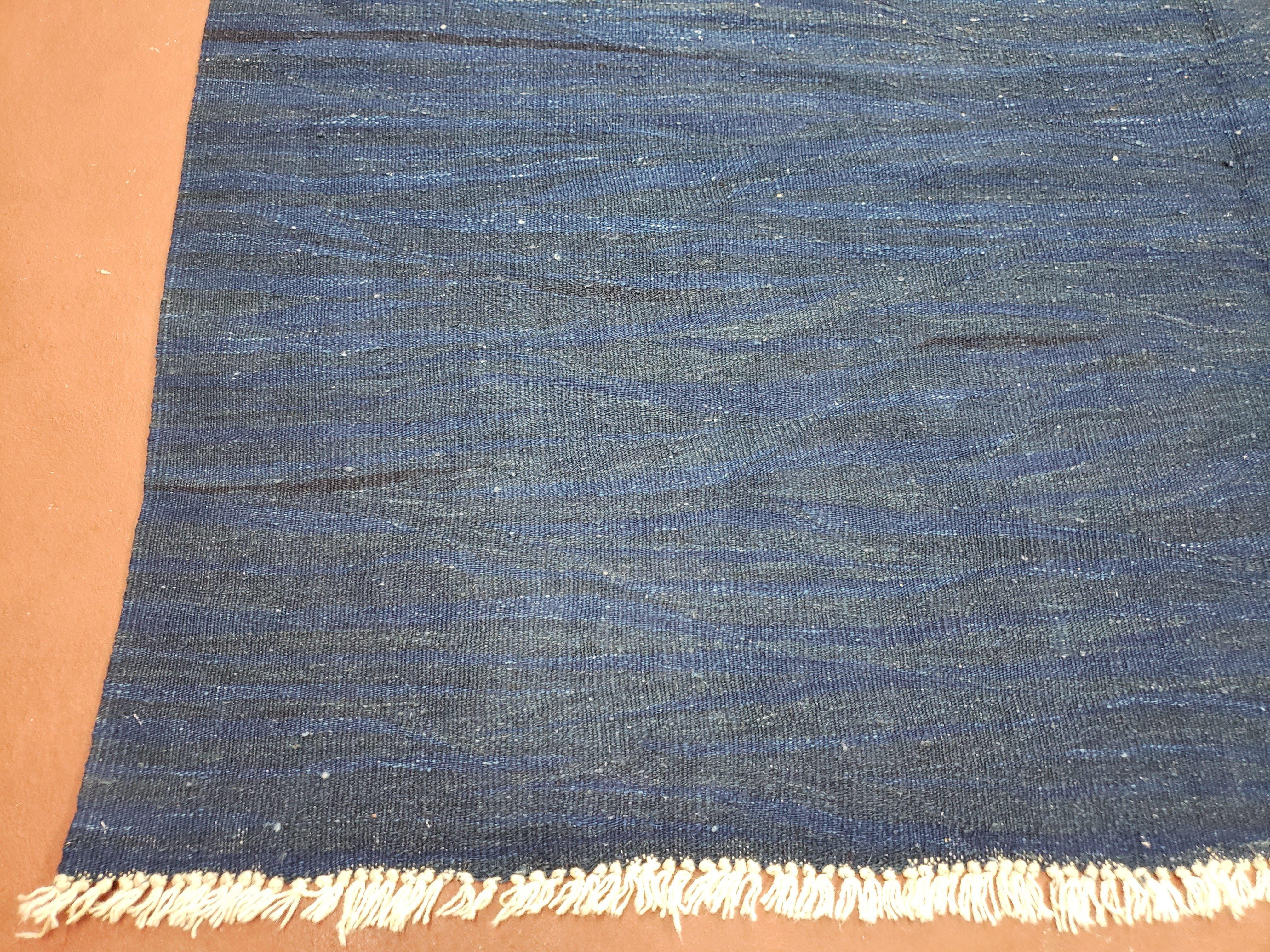 Large Turkish Kilim Rug, 6x9 - 7x10 Rug, Flatweave Carpets, Blue Rug, Abstract Rug, Playroom Rug, Rug for Nursery Room, Boho Rug, Wool