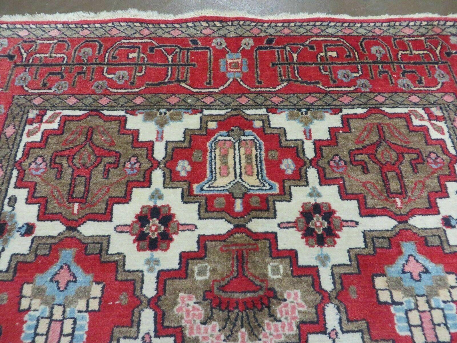 4' X 6' Antique Handmade Turkish Anatolian Wool Rug Vegetable Dyes