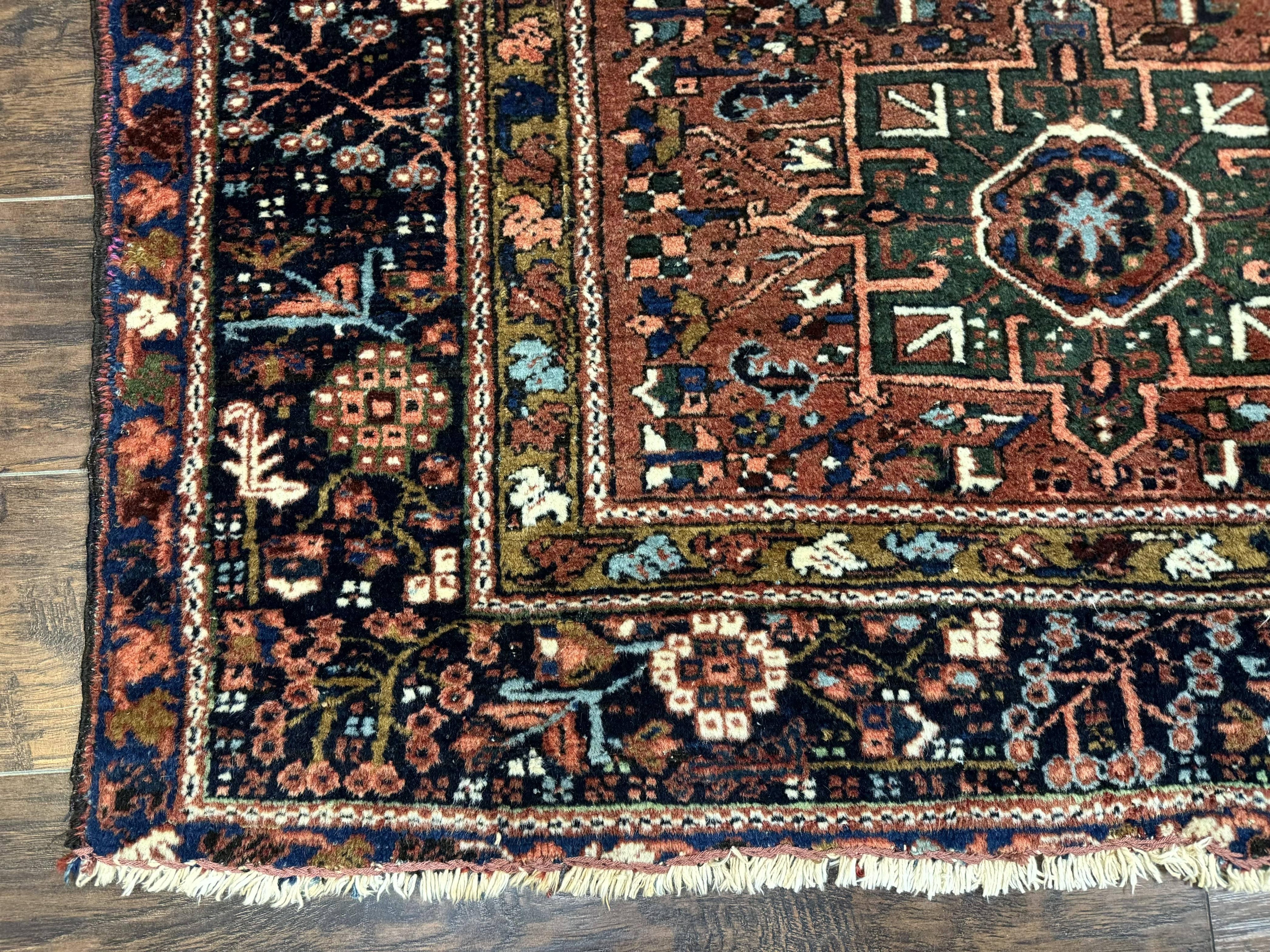 Antique Persian Karajeh Heriz Rug 5x6