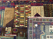 Balouch Rug 3x5, Afghan Carpet, City Pictorial
