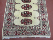 2' 7" x 7' Handmade Finely Knotted Pakistani Turkoman Bokhara Detailed Wool Rug