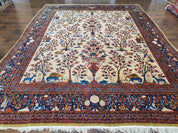 Antique Persian Kashan Tree of Life Rug 10x13