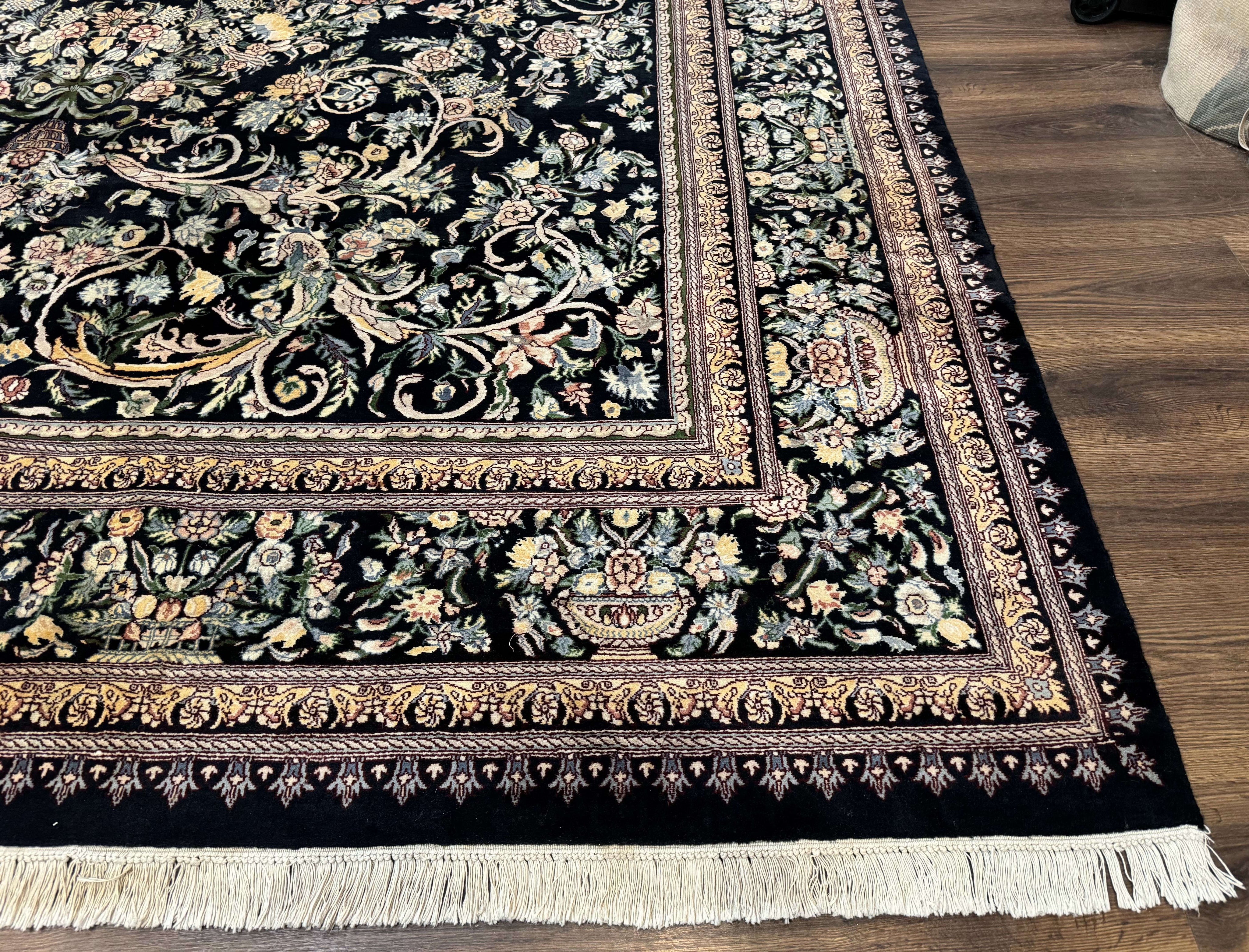 Pak Persian Rug 10x14, Elegant Floral Carpet, Fine 225 KPSI