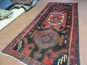 4' X 8' Antique Handmade India Geometric Oriental Tribal Wool Rug Red # 603