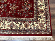 Indo Persian Rug 8x10, Red and Cream, Floral, Pande Cameron