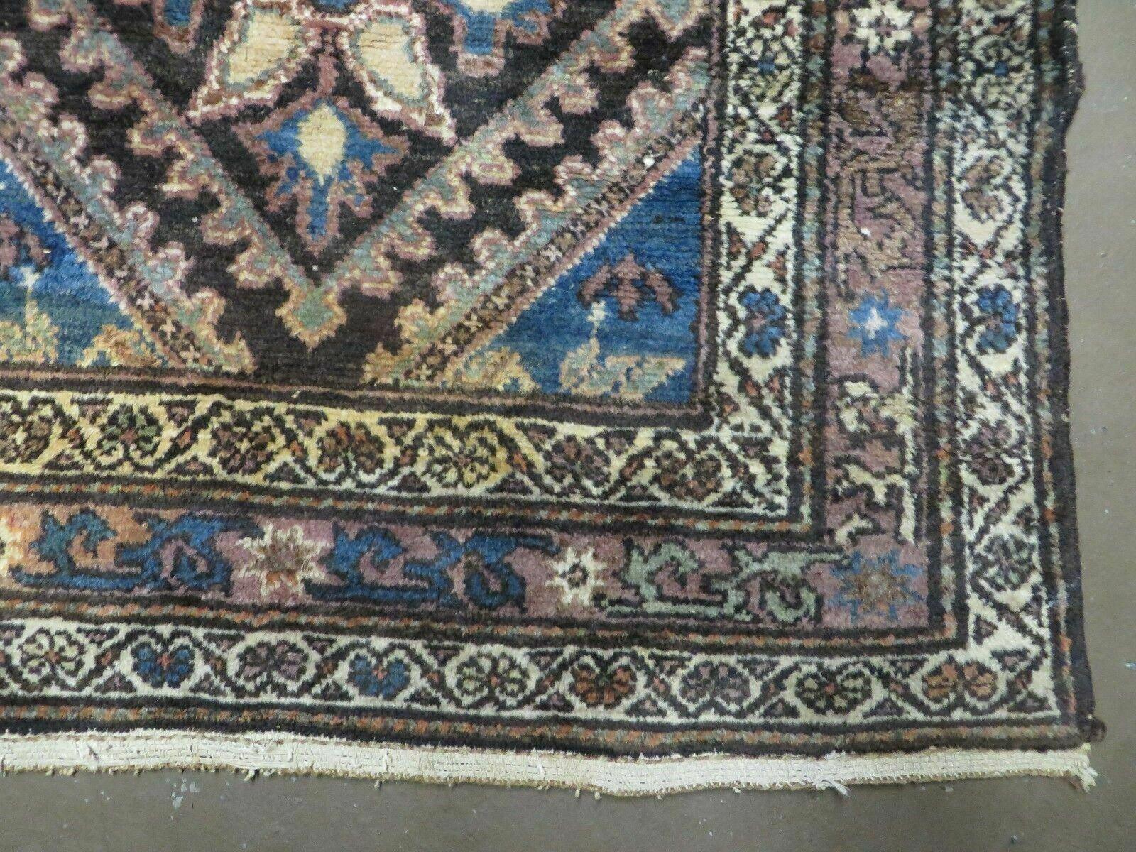 3' X 6' Antique Handmade India Floral Oriental Wool Rug Veg Dyes Nice