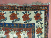 4' X 5' Semi Antique Handmade Fine Turkish Flowers Bouquet Wool Rug Nice