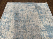 Modern Tibetan Rug 5x8 ft Light Blue and Gray Carpet, Contemporary Wool Rug, Handmade Nepali Rug, Raised Pattern, Tibet Area Rug, Nepal Rug