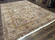 Sino Persian Rug 8x12, Wool & Silk, Traditional Elegant Carpet, Fine 200 KPSI