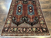 Antique Turkish Rug 4x6, Unique Rare Carpet