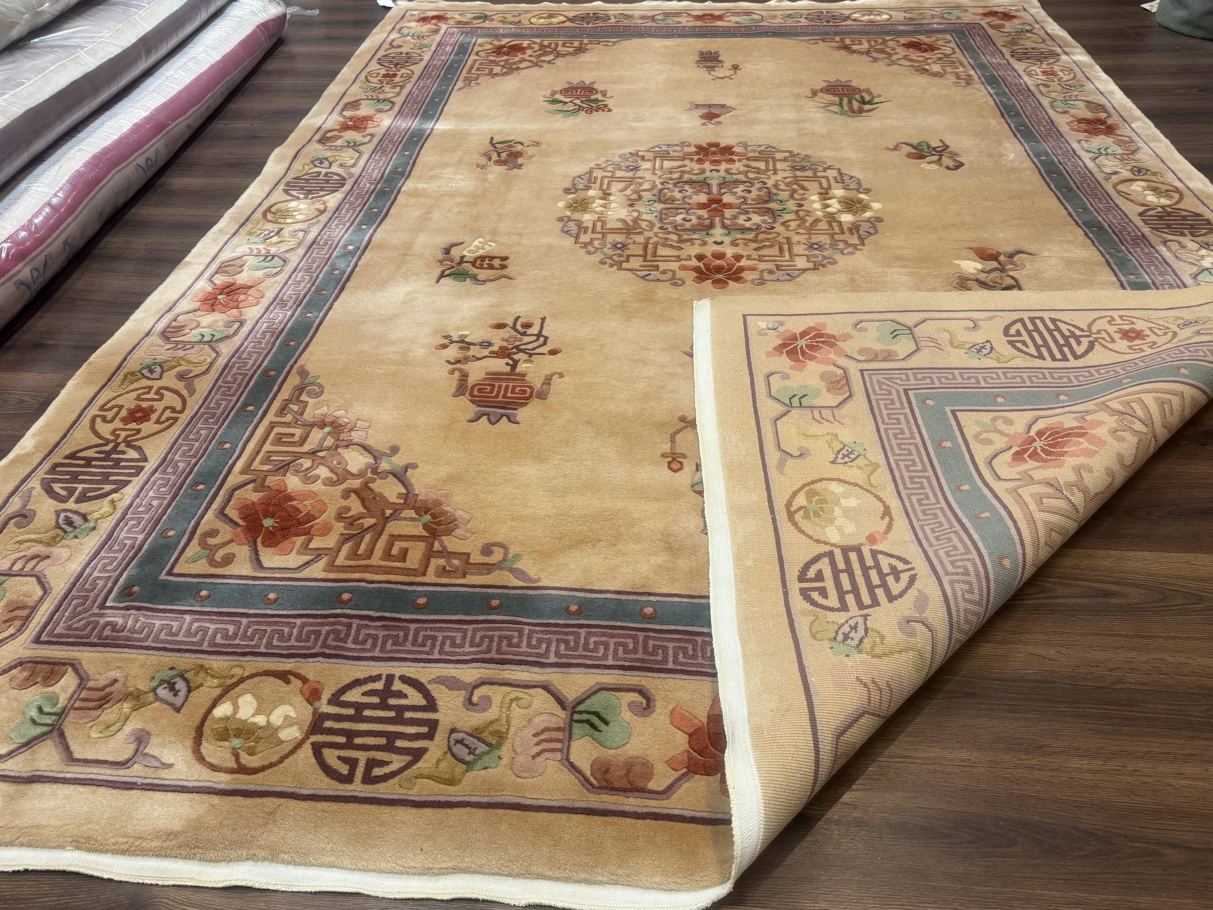 Chinese Wool Rug 8x12, Chinese 90 Line Rug