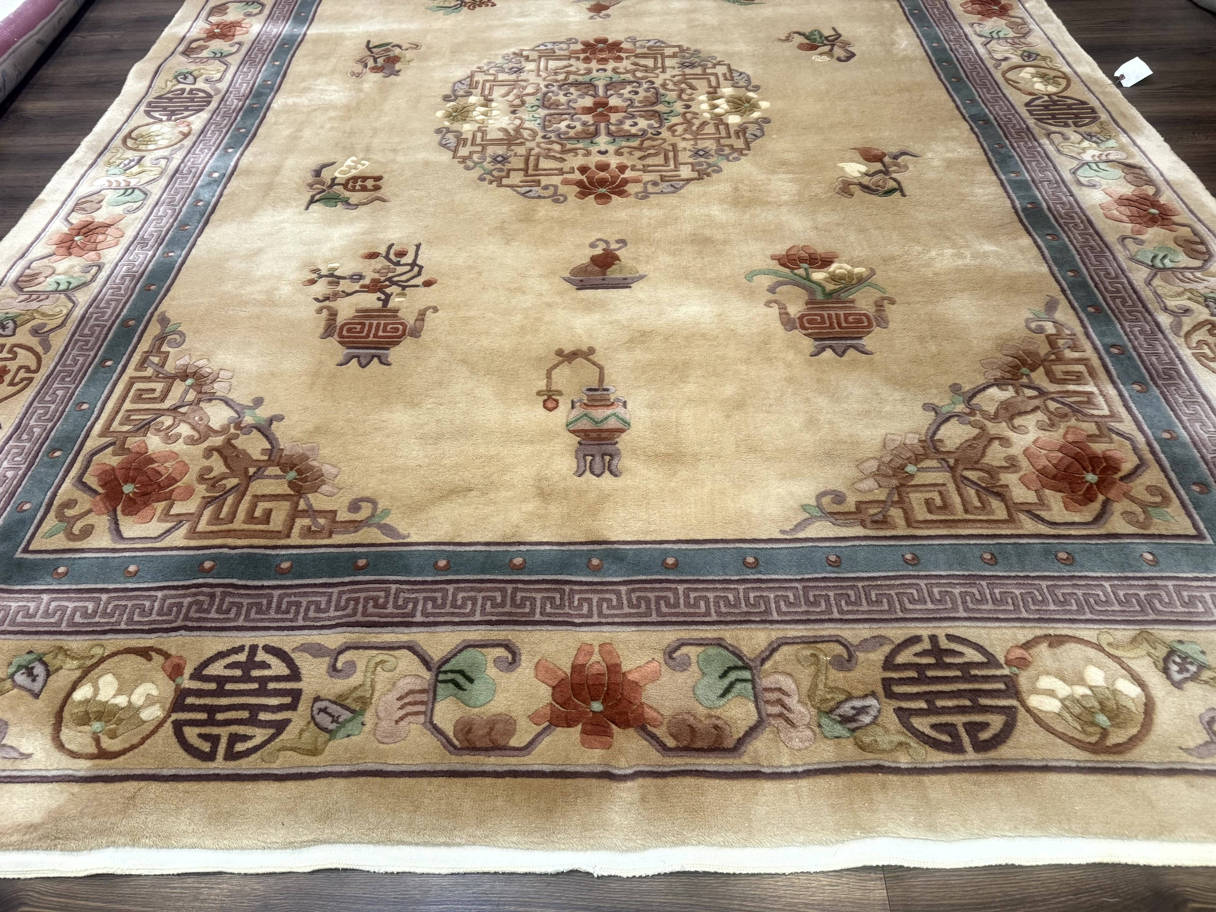 Chinese Wool Rug 8x12, Chinese 90 Line Rug