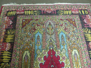 4' X 6' Antique 1920s Handmade Turkish Mehrab Design Wool Rug Lantern Beautiful